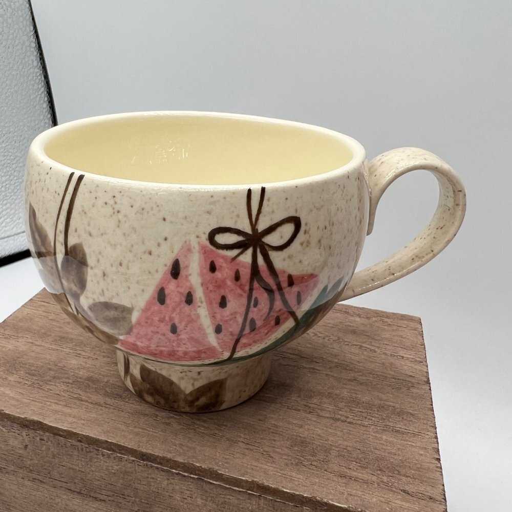 Red Wing Vintage Tampico Hand Painted Dinnerware Cup  Mid Century